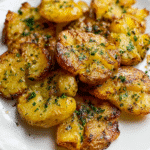 Herbs & Garlic Smashed Potatoes