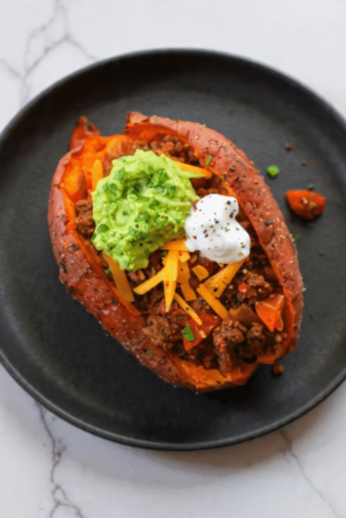 Taco Stuffed Sweet Potatoes