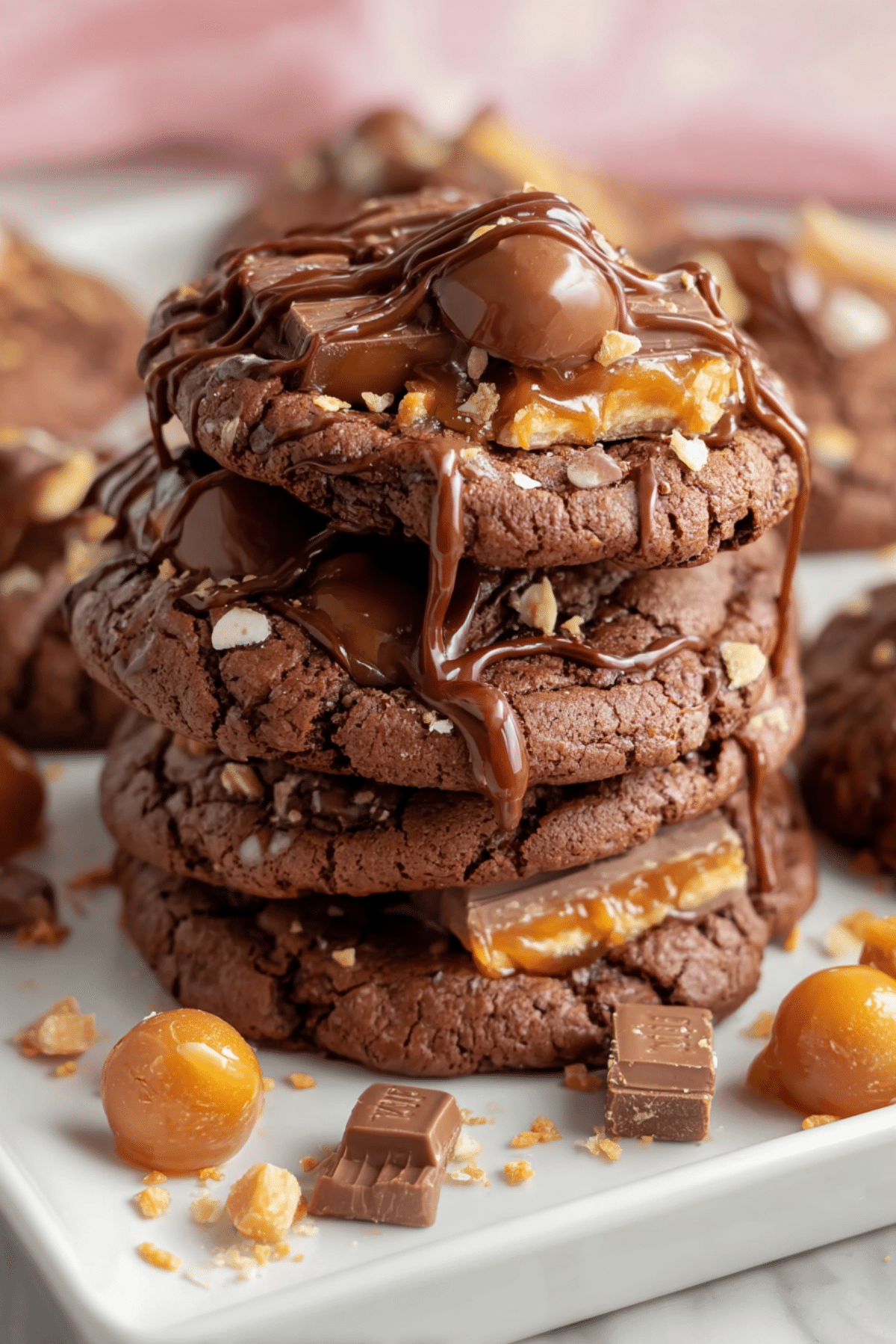 Candy Bar Brownie Mix Cookies