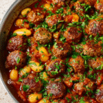 Spanish-Style Meatballs & Butter Bean Stew