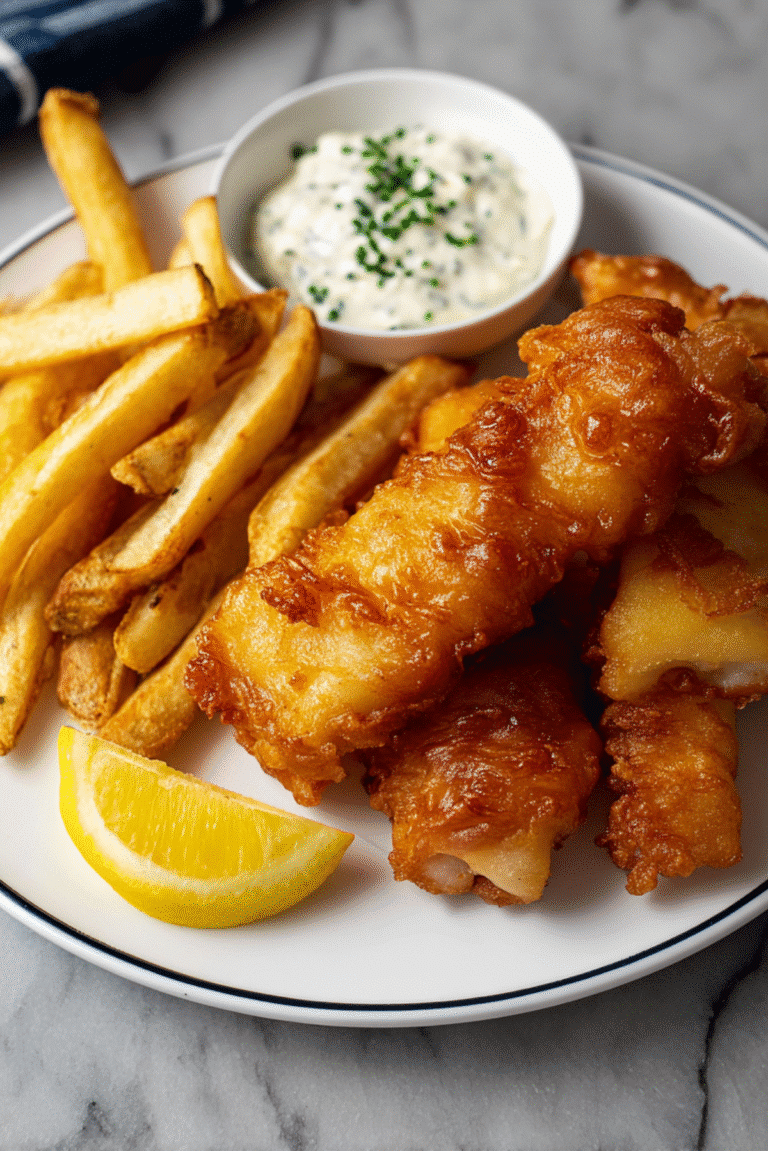 Fish & Chips with Tartar Sauce