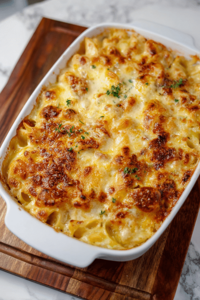 Creamy Baked Shellbows Mac & Cheese