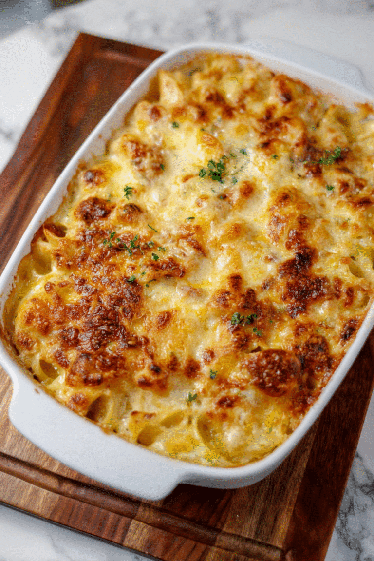 Creamy Baked Shellbows Mac & Cheese