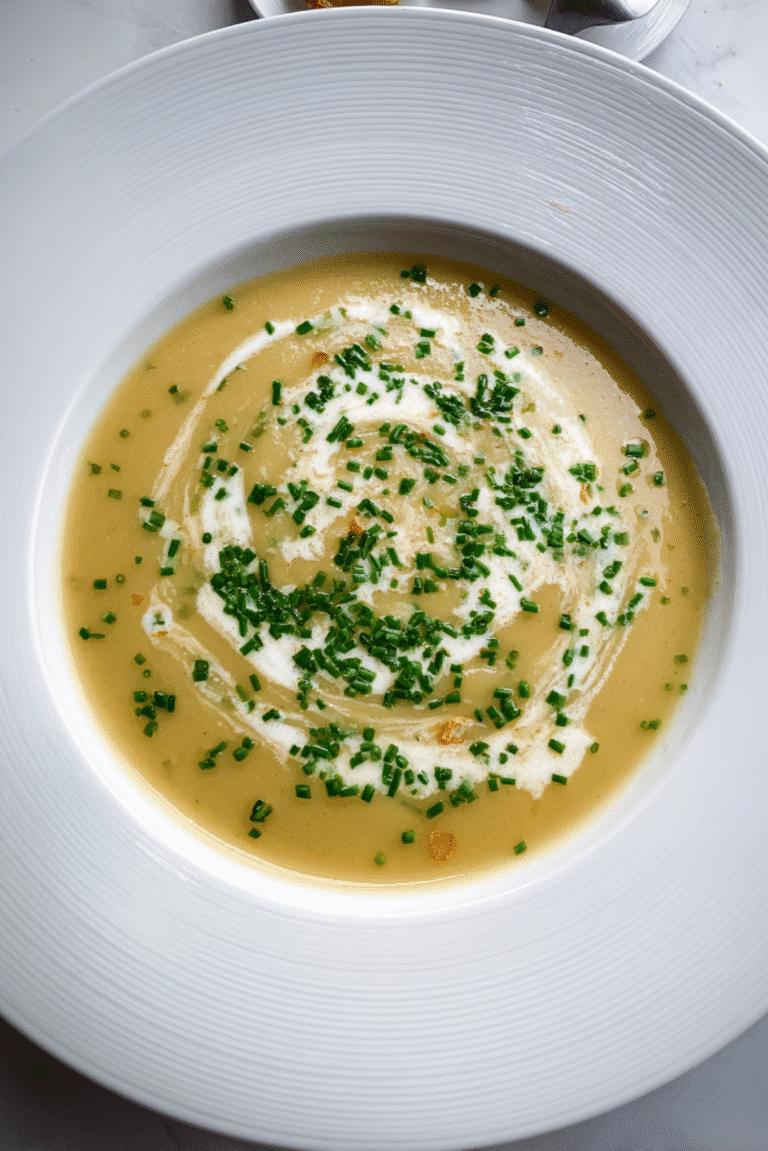 Potato & Leek Soup with Leek Confit and Fettunta