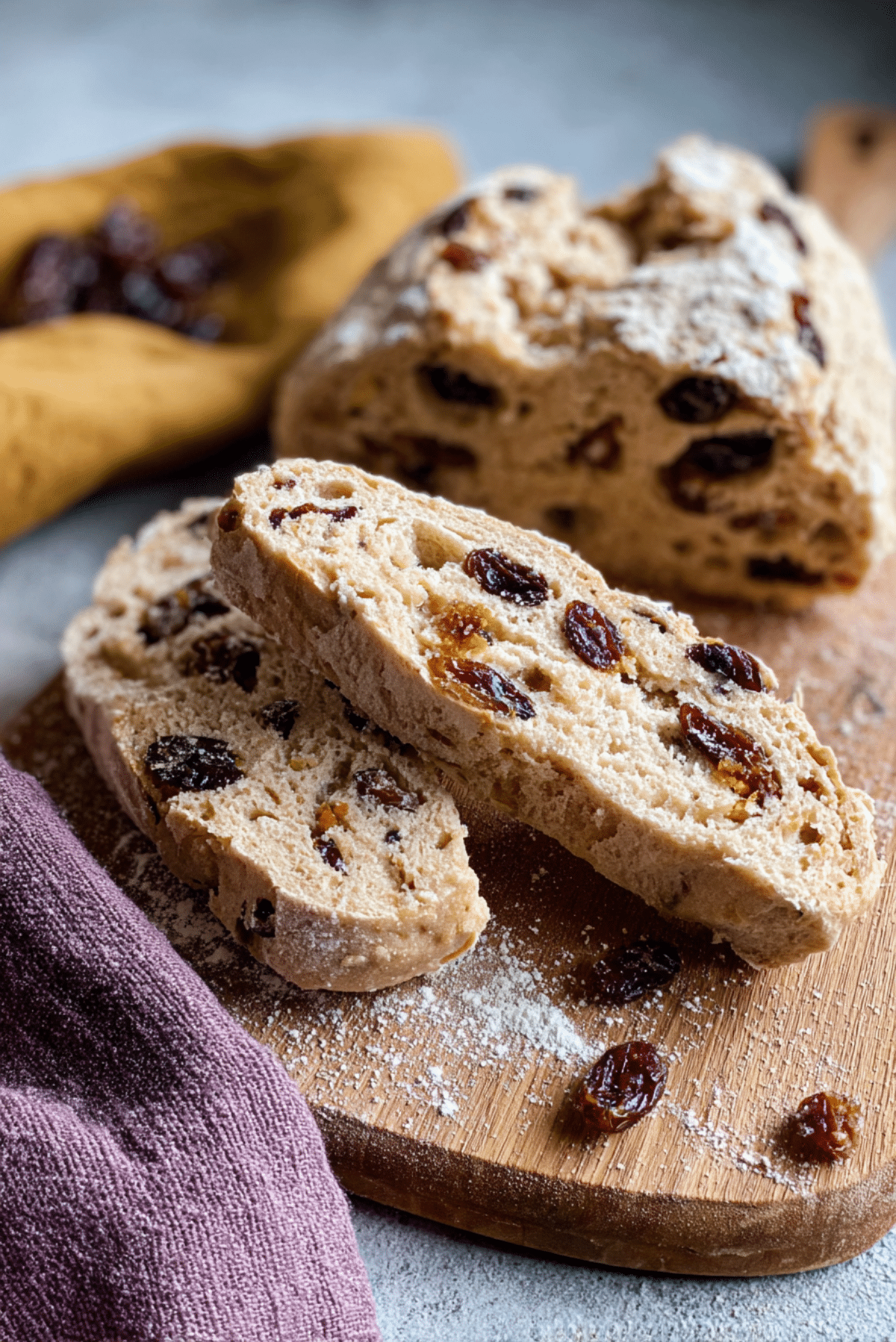 Cinnamon and Raisin Bread Made with Greek Yoghurt