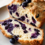 Blueberry Bread with Sparkling Water