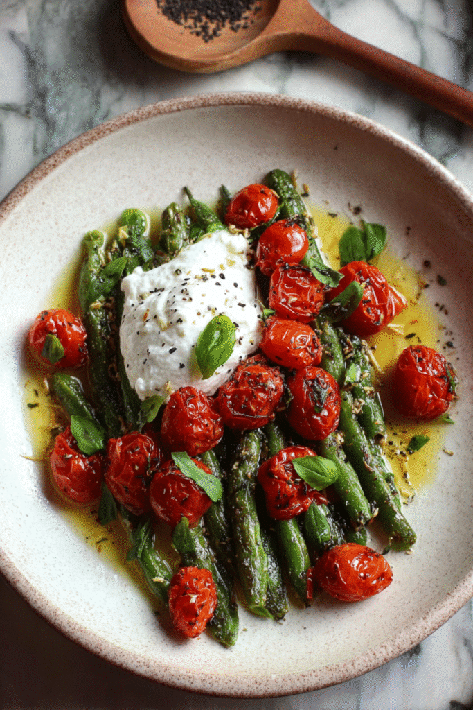 Green Beans with Burrata