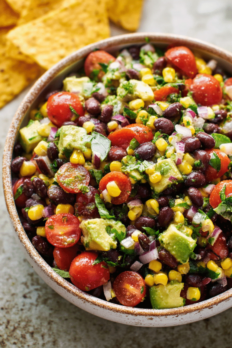 Black Bean Corn & Avocado Salsa