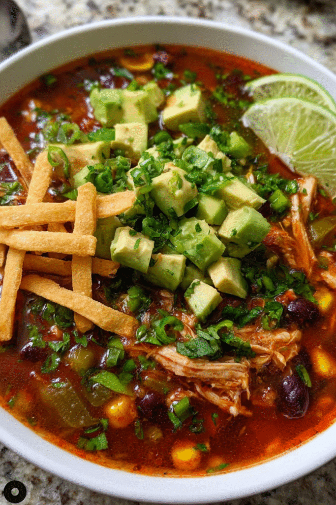 Crockpot Chicken Enchilada Soup