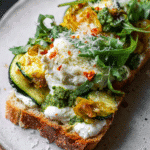 Burrata & Olive Pesto Sandwich with Zucchini Confit