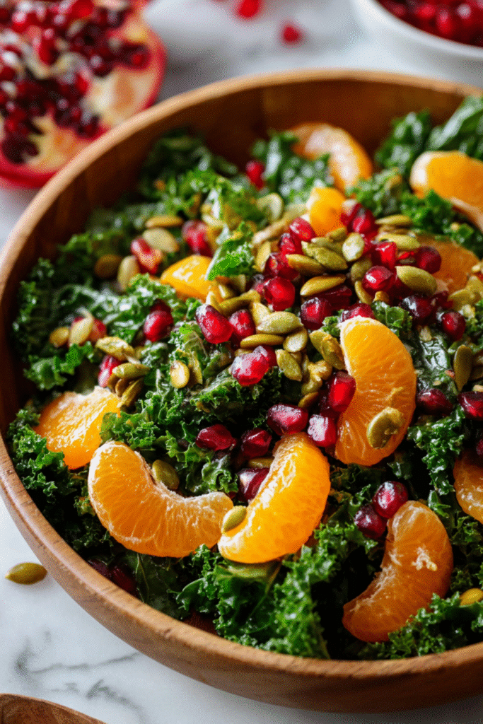 CITRUS POMEGRANATE KALE SALAD
