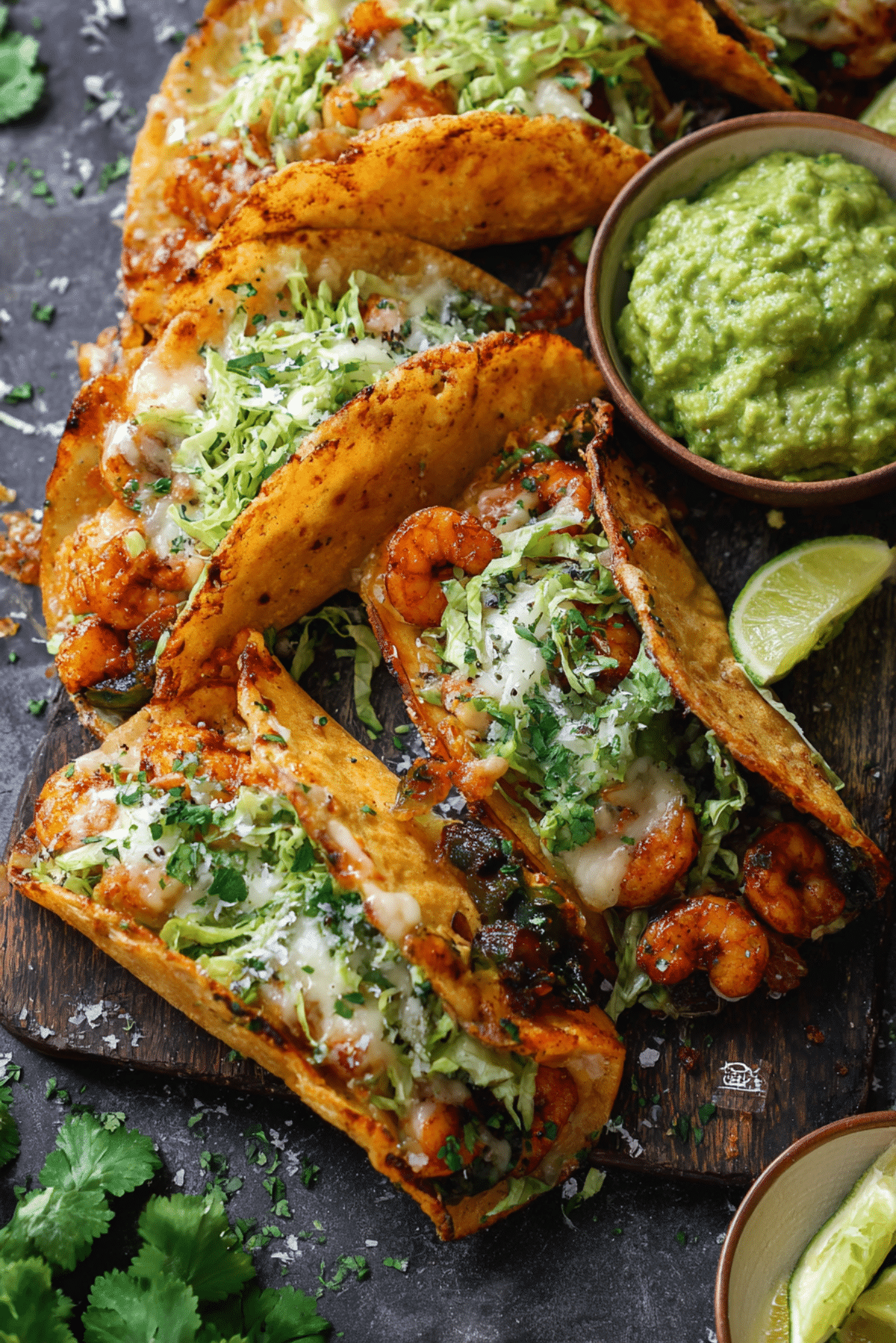 CRISPY SHRIMP & POBLANO TACOS