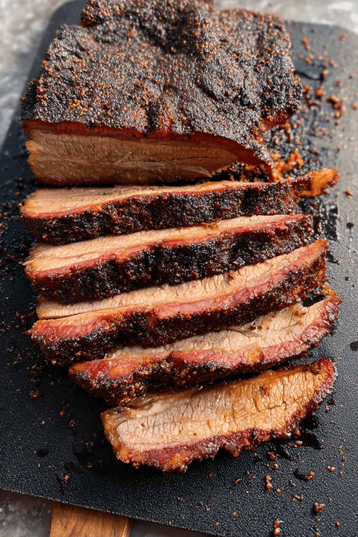 No Wrap Smoked Coffee Crusted Brisket
