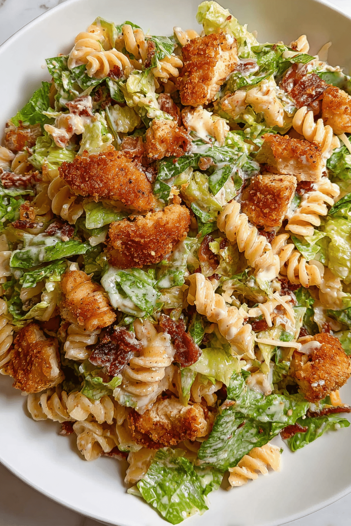 Chicken Bacon Ranch Pasta Salad