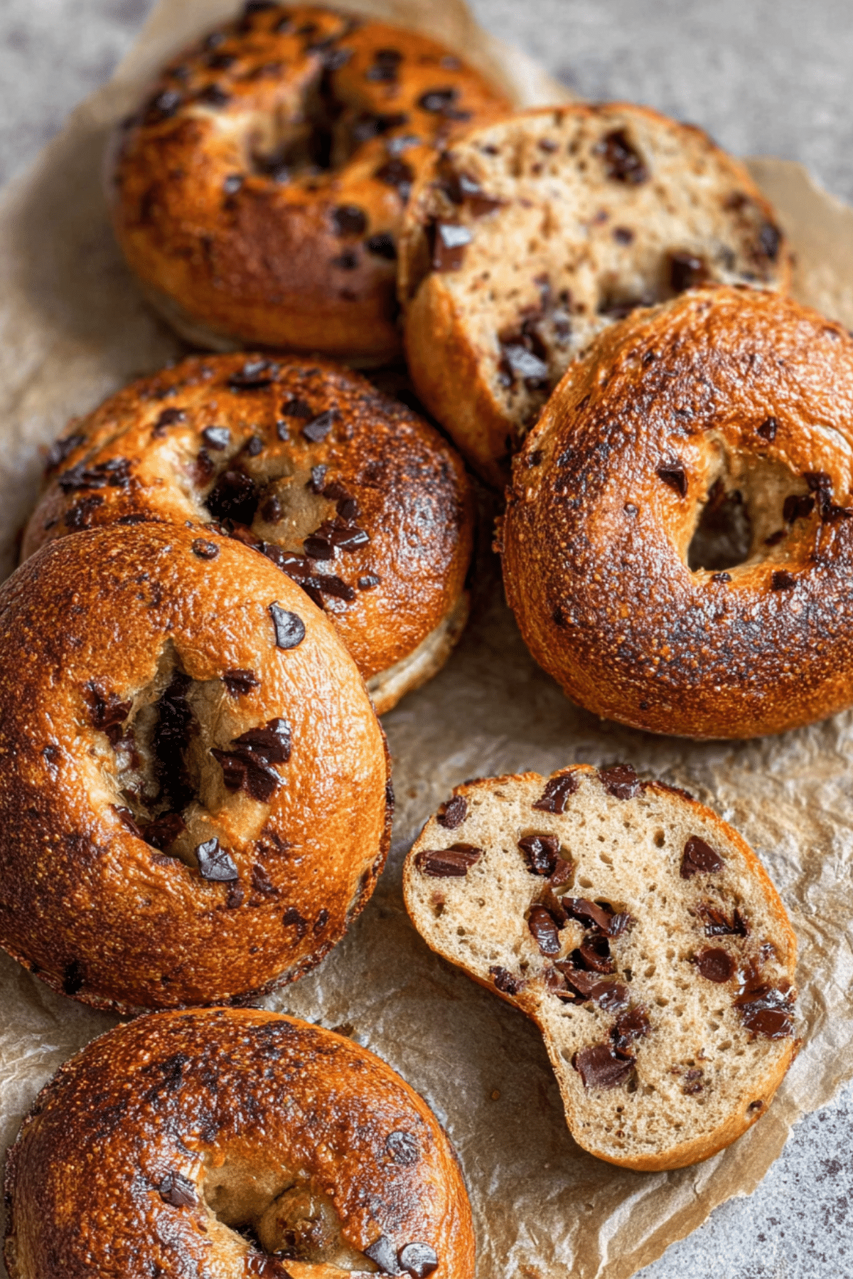 Chocolate Chip Banana Bagels