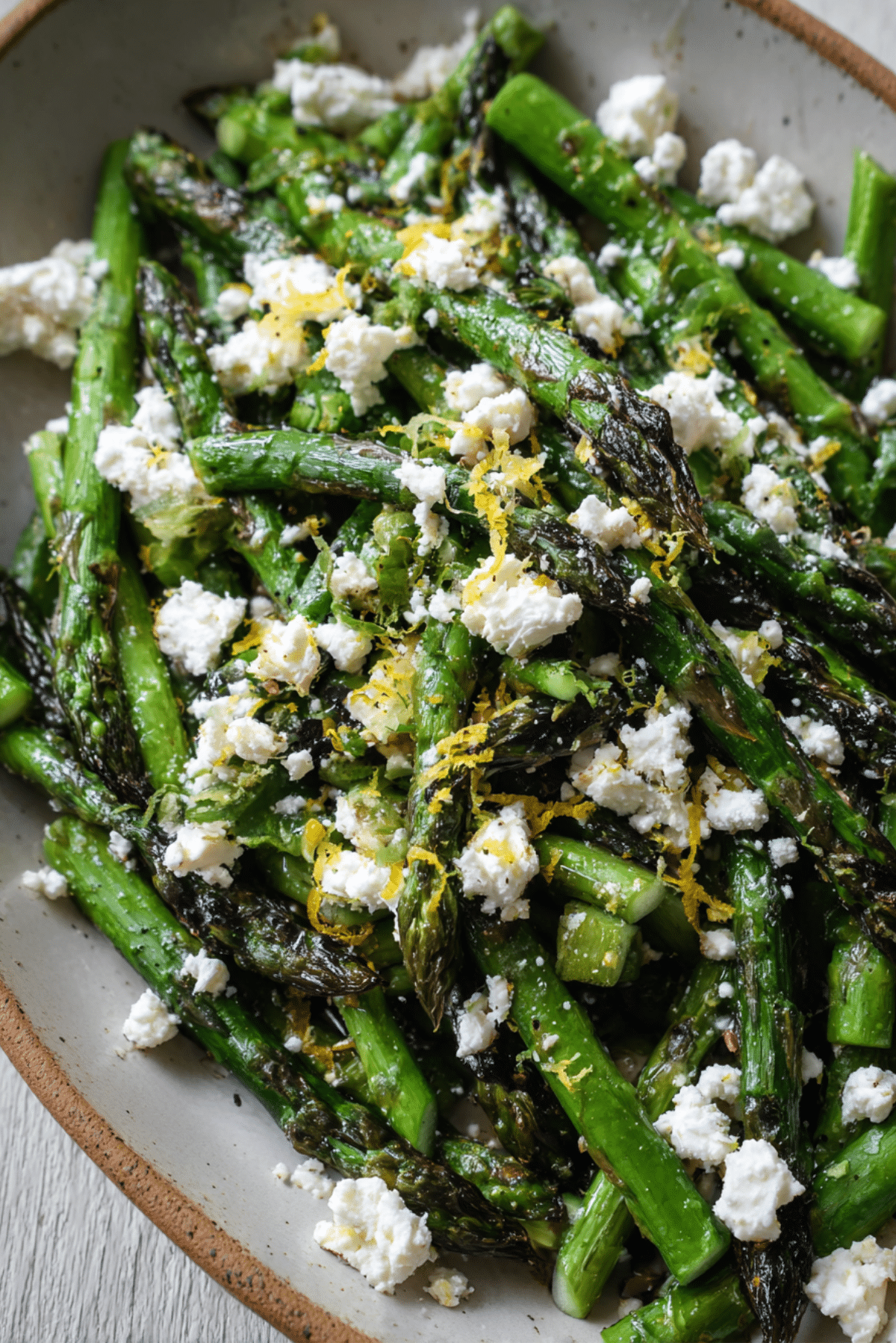 GRILLED ASPARAGUS SALAD with LEMON & FETA