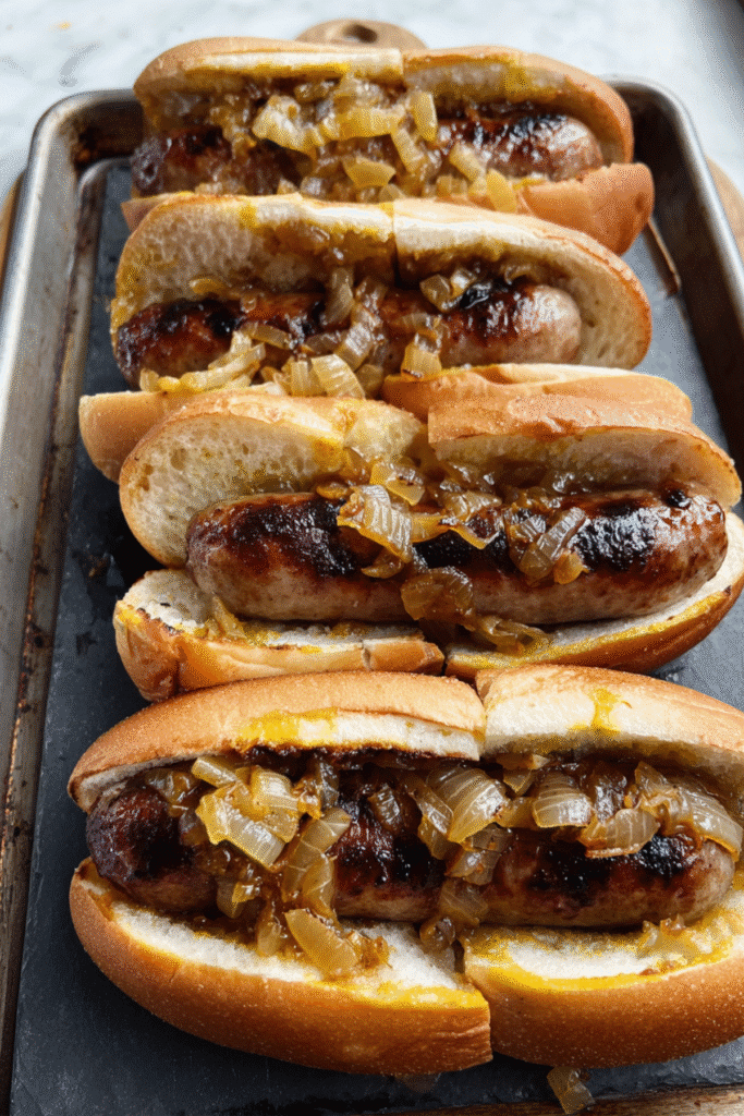 Beer-Braised Bratwurst
