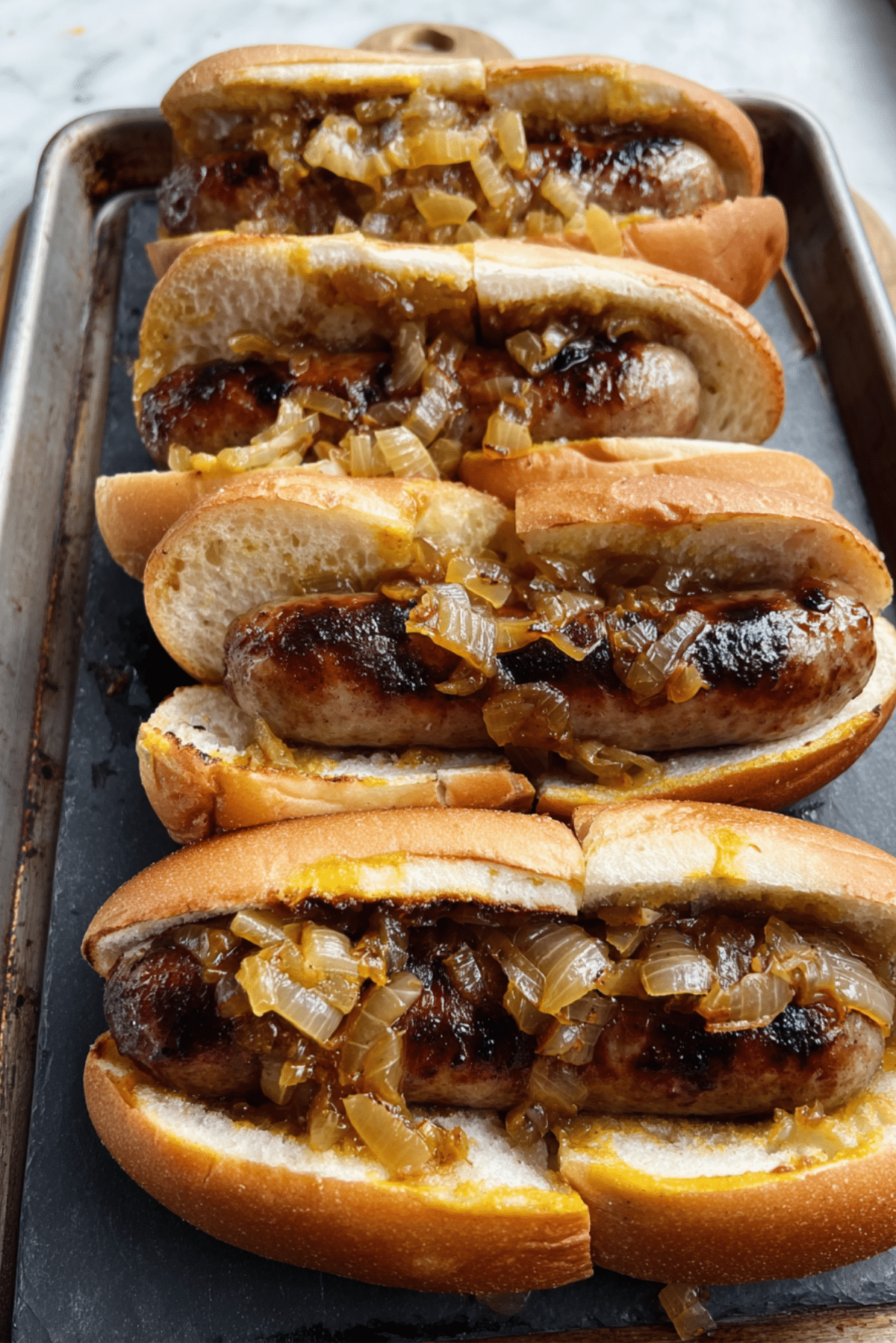 Beer-Braised Bratwurst