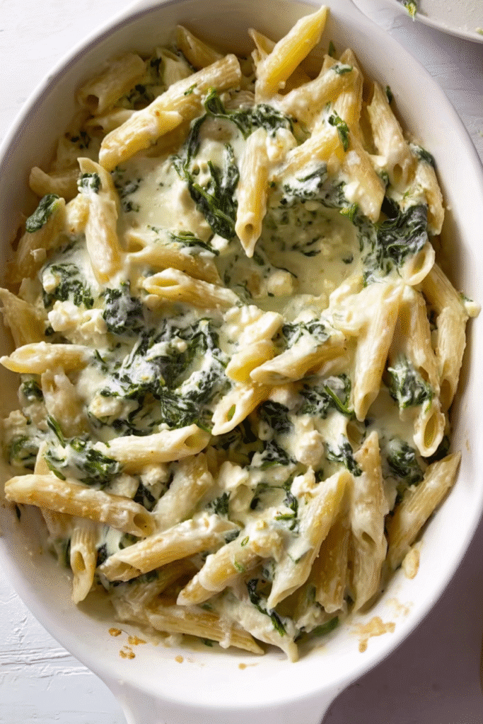 spinach & feta baked pasta