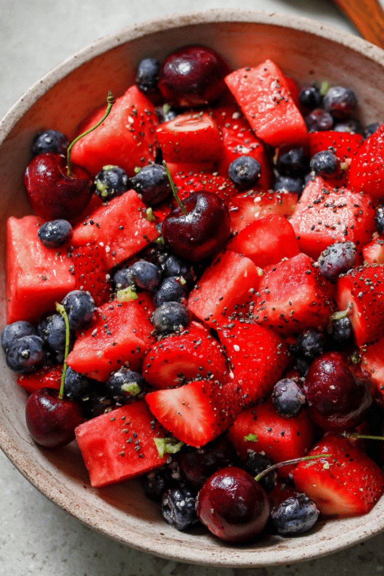 WATERMELON SUMMER BERRY SALAD