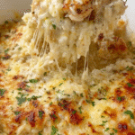 Garlic Parmesan Chicken and Rice Casserole