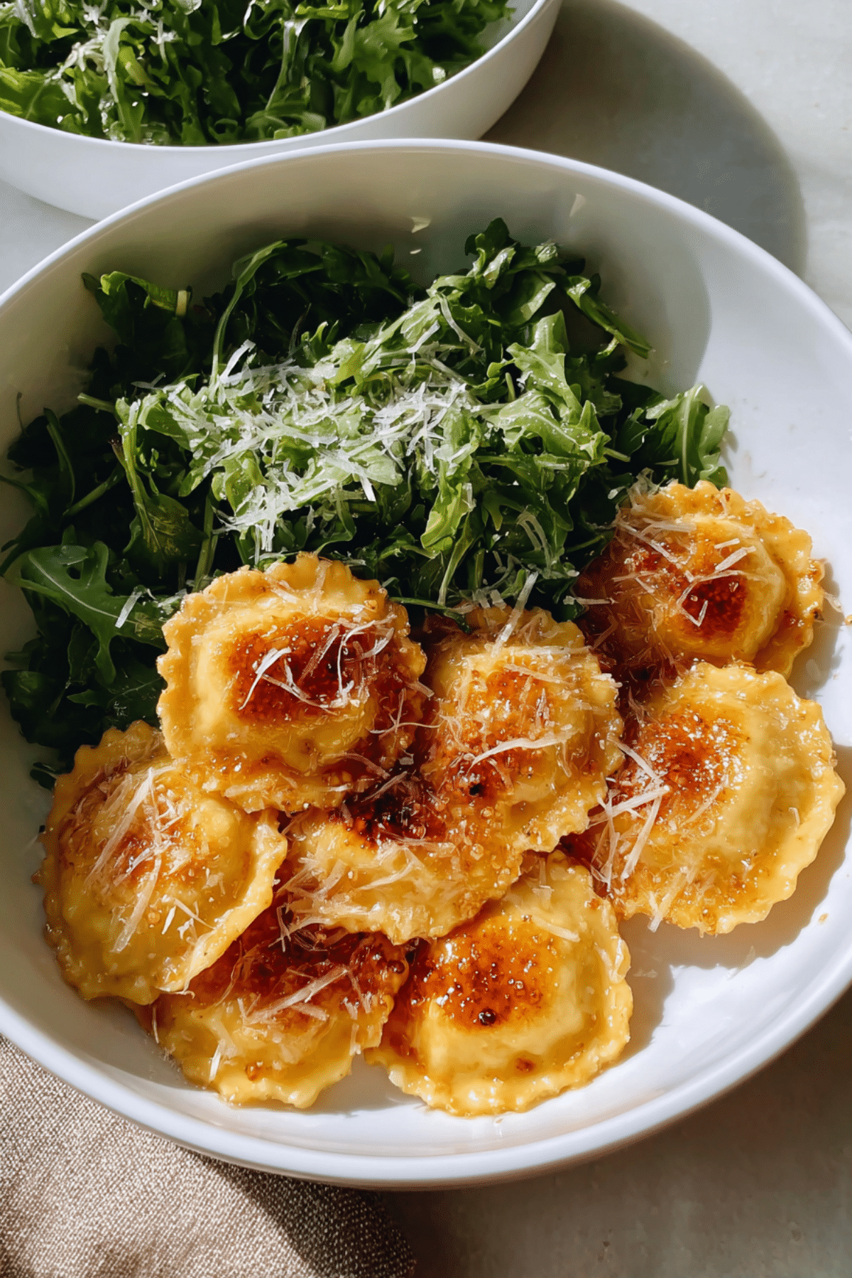 Pan-toasted Lemon Ricotta Ravioli Paired