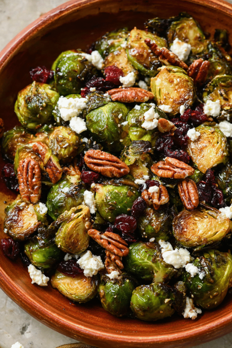 Maple Balsamic Roasted Brussel Sprouts