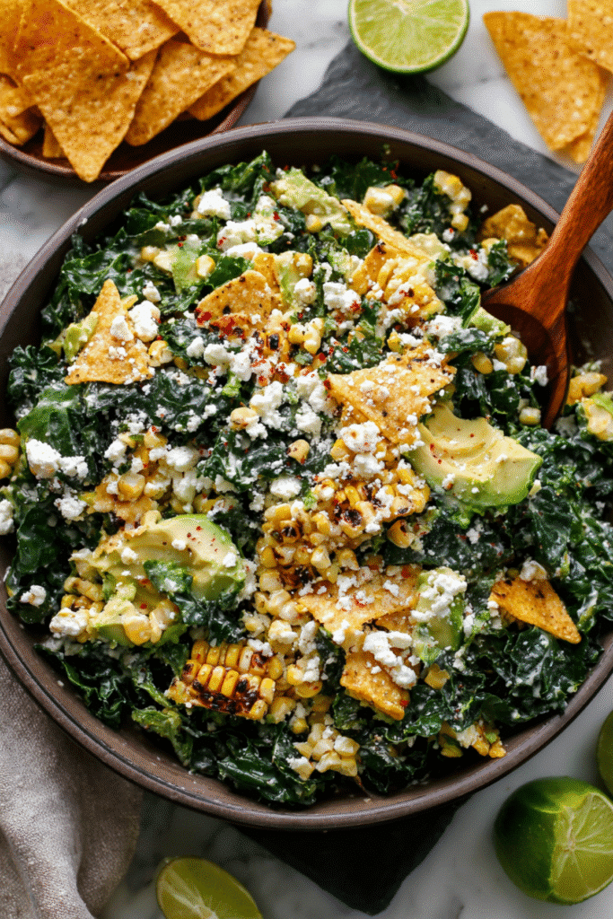MEXICAN STREET CORN-INSPIRED KALE SALAD!
