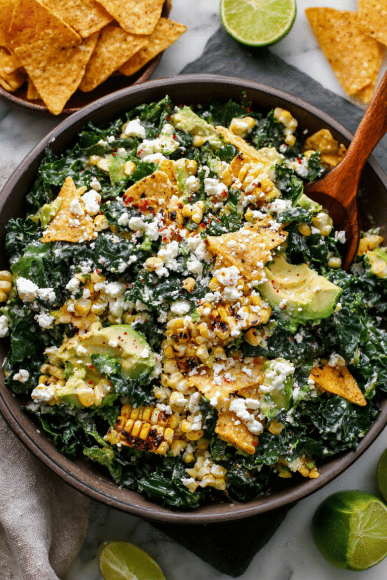 MEXICAN STREET CORN-INSPIRED KALE SALAD!