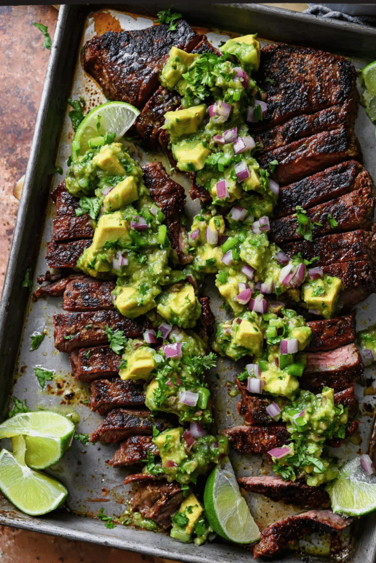 GRILLED CARNE ASADA WITH AVOCADO SALSA