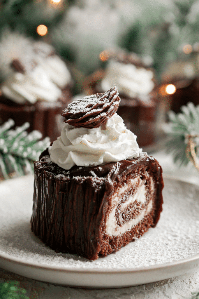 YULE LOG CHEESECAKES