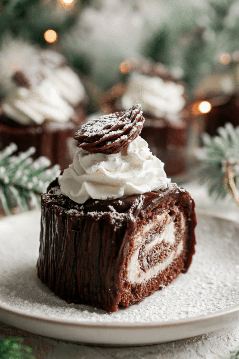 YULE LOG CHEESECAKES
