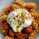 Cherry Tomato Confit & Burrata Pasta (Giant Fusilli)