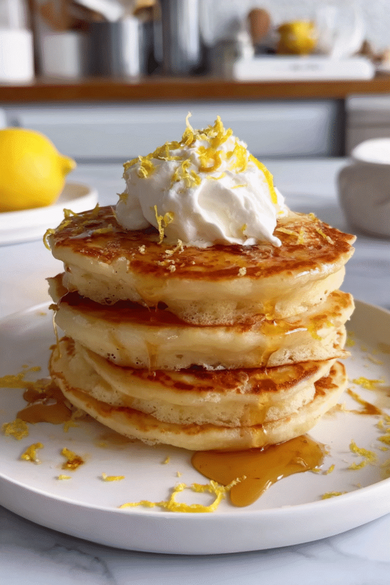 Lemon Cottage Cheese Pancakes