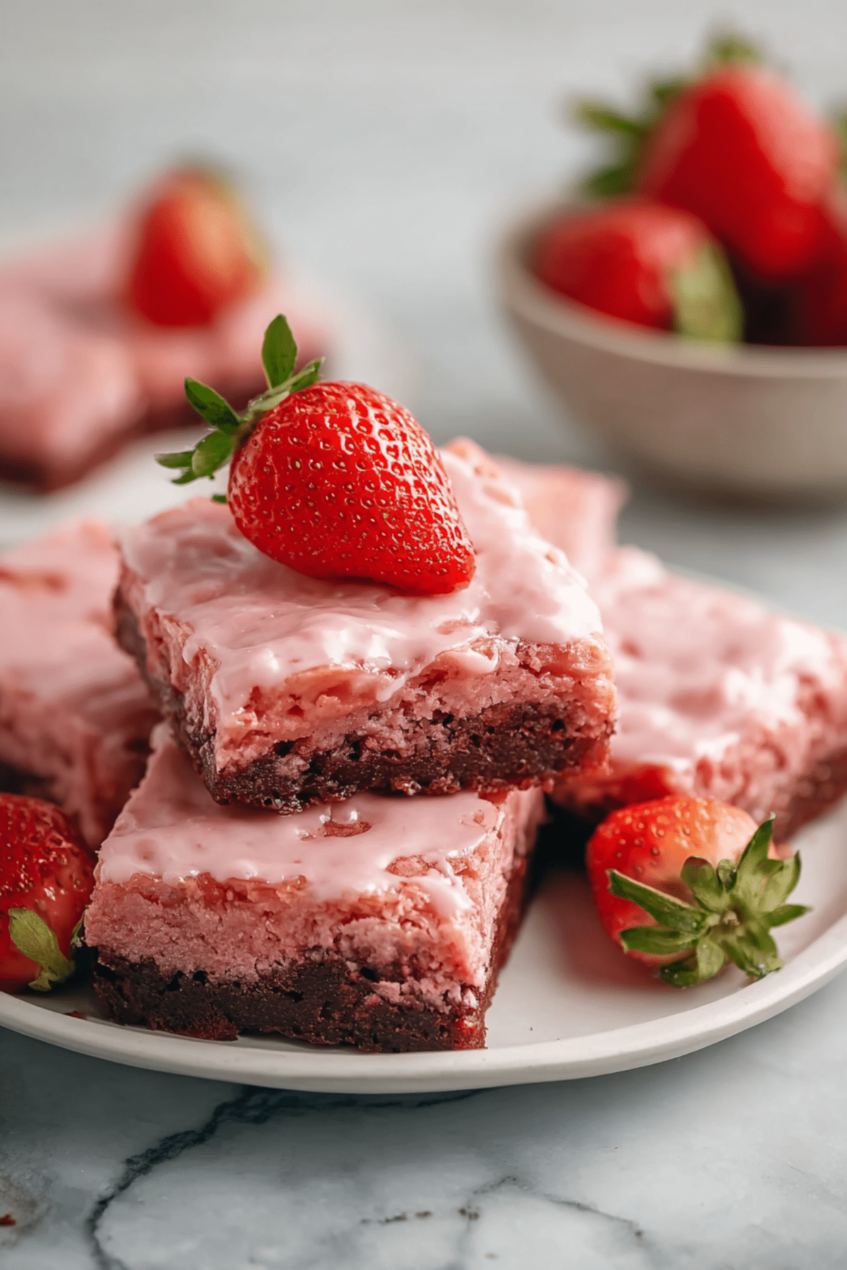 EASY STRAWBERRY BROWNIES