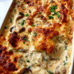 white lasagna with greens, gruyere, and garlic