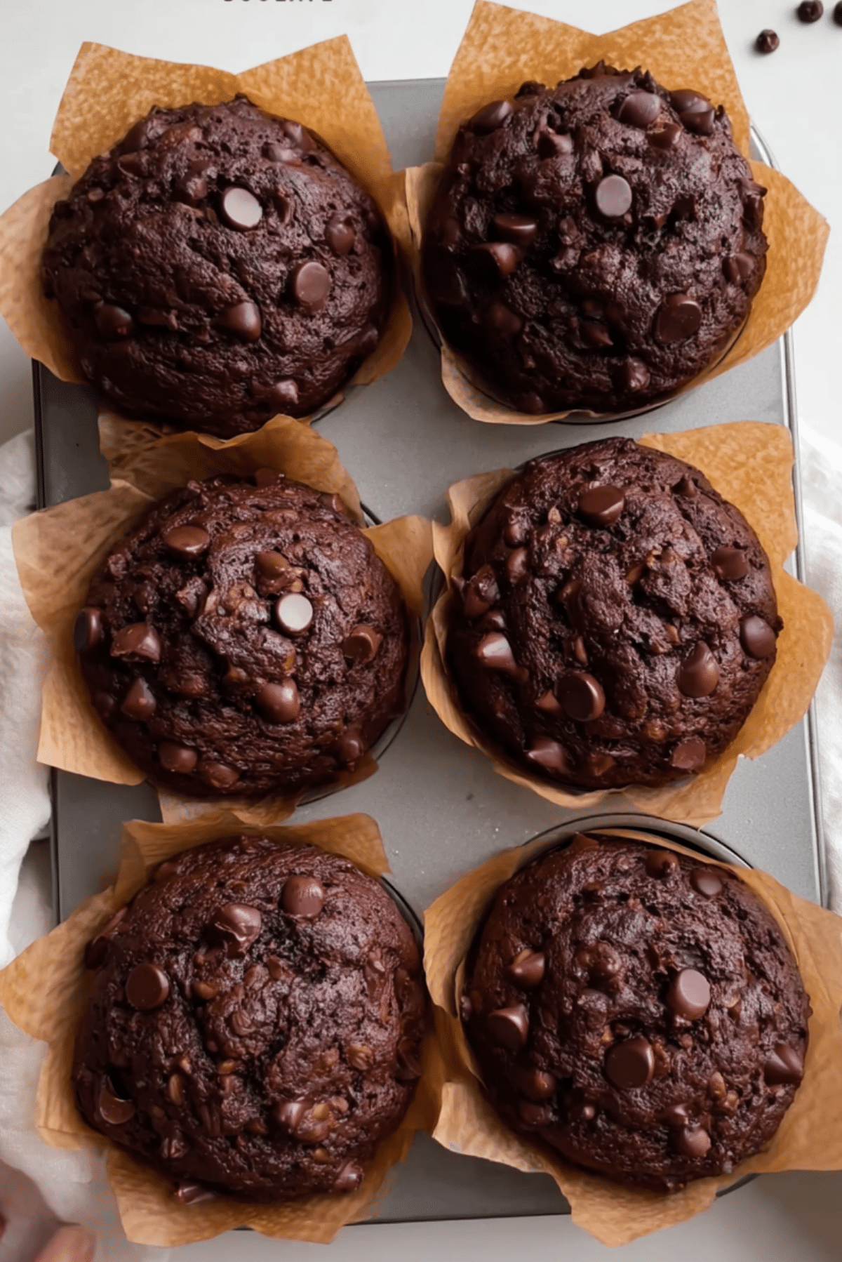 Double Chocolate Banana Muffins