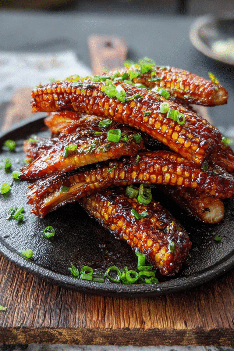 Sticky BBQ Corn Ribs