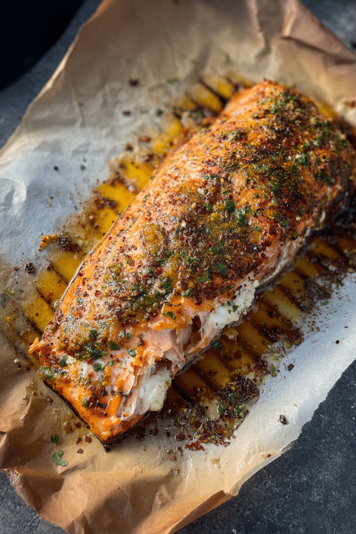 Crab Stuffed Salmon Fillet