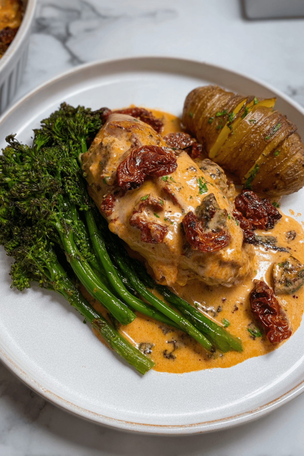 Creamy Baked Chicken & Chorizo