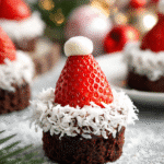 Santa Hat Brownies