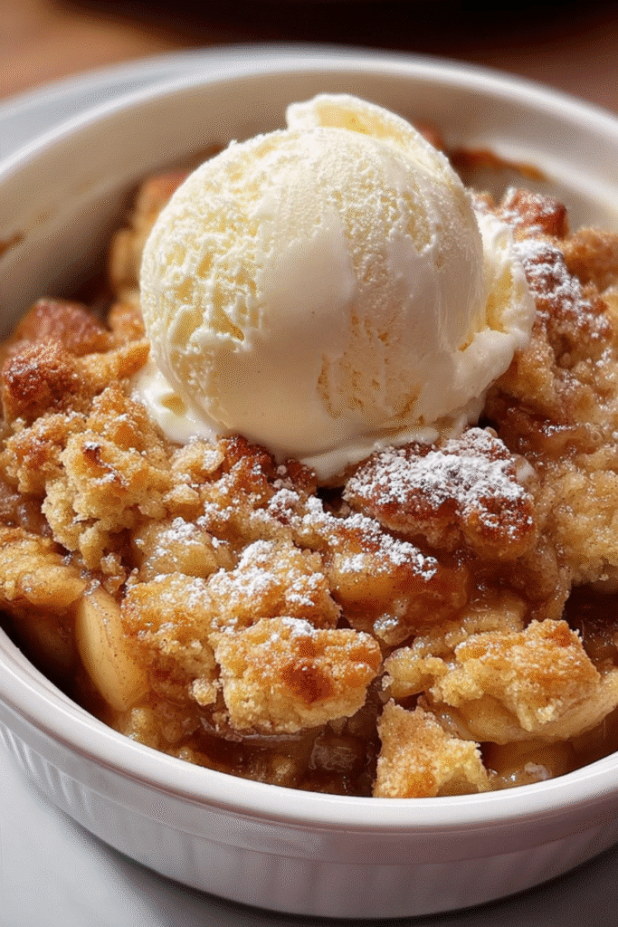 2-Ingredient Cinnamon Apple Cobbler