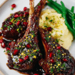 Red Wine-Pomegranate Glazed Lamb Chops