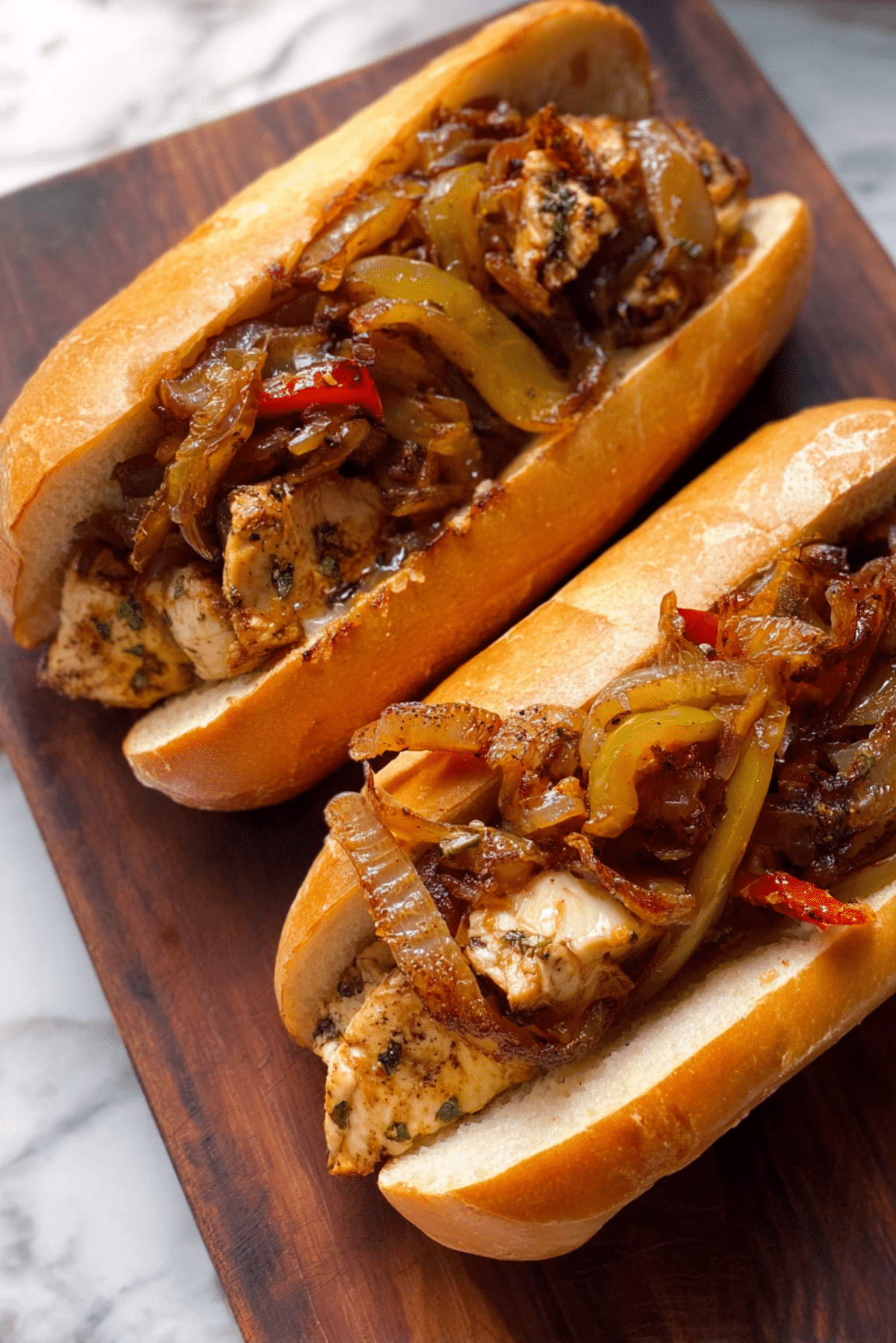 Chicken Cheesesteak Sandwiches