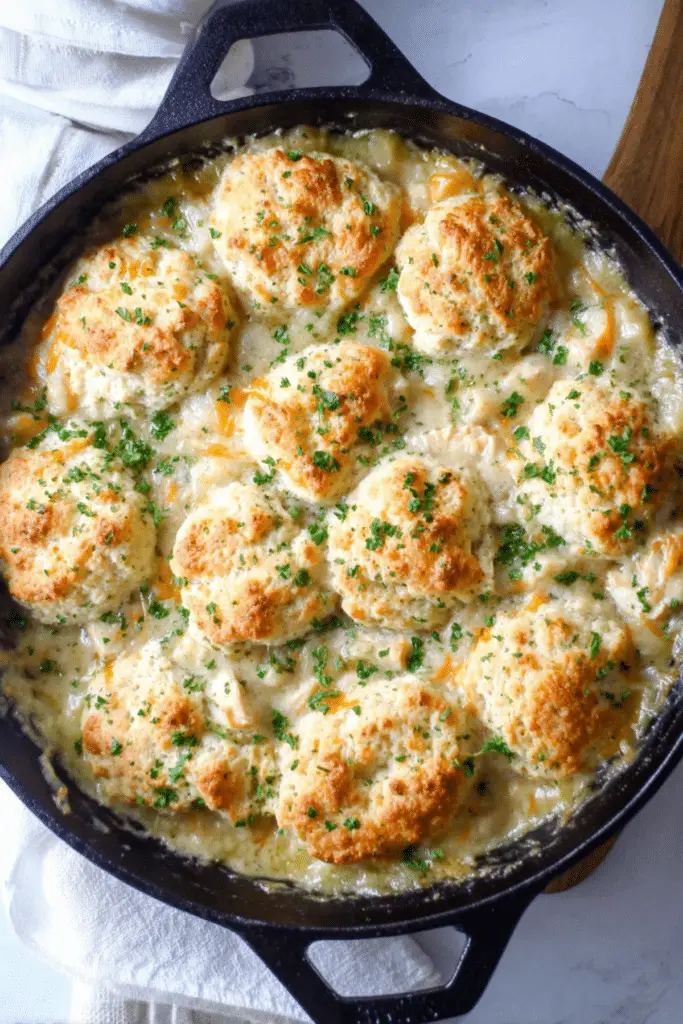 Cheddar Bay Biscuit Chicken Pot Pie