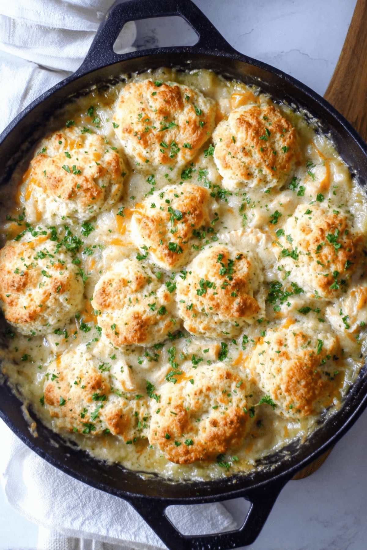 Cheddar Bay Biscuit Chicken Pot Pie