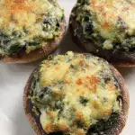 Creamy Garlic Spinach Stuffed Mushrooms