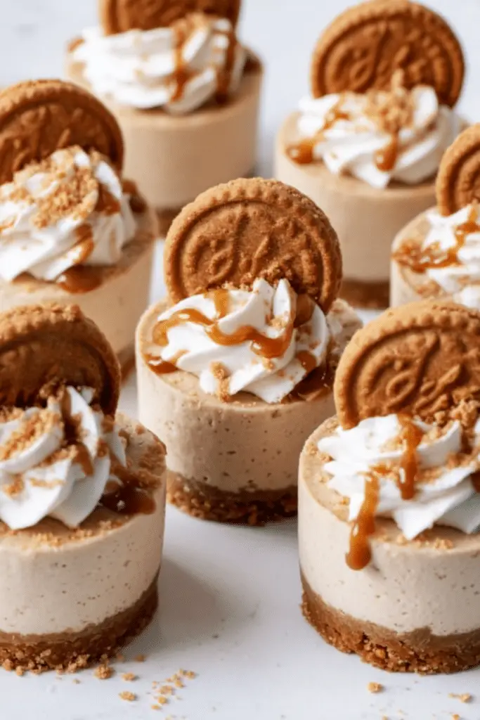 Mini Vegan Biscoff Cheesecakes