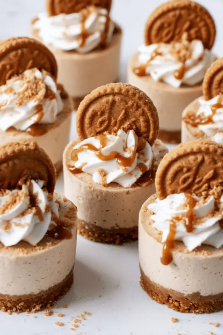 Mini Vegan Biscoff Cheesecakes
