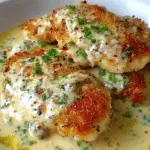 Crispy Parmesan Chicken with Creamy Garlic Parm Sauce